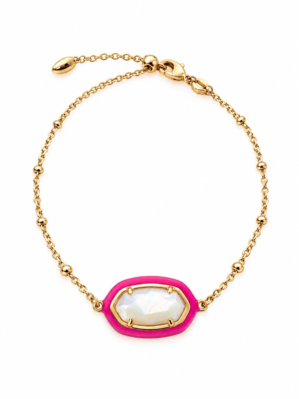 Kendra Scott Elaina Enamel Frame Delicate Chain Bracelet
